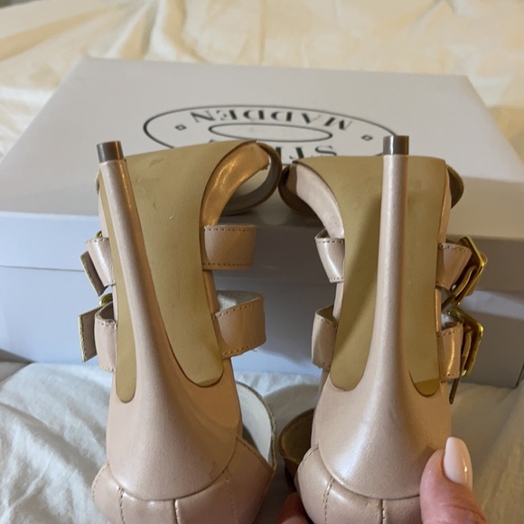 STEVE MADDEN Madlyn Heels, Nude, US Size 6, Leather **Never Worn, Original Box** - Picture 9 of 13